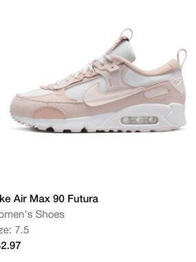 Nike Air Max 90 Futura Women's Sneakers - Pale Pink & White